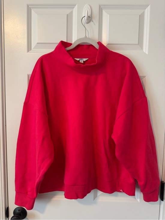 JoyLab Sweaters - JoyLab Hot Pink Mockneck Sweatshirt